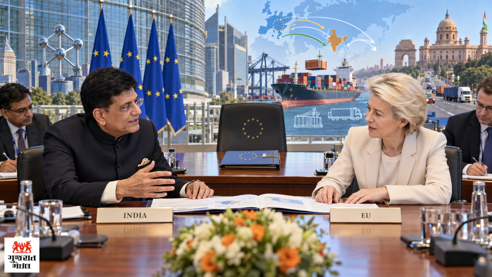 ભારત–EU મુક્ત વેપાર કરાર હસ્તાક્ષરની દિશામાં આગળ વધ્યો; નિકાસકારો માટે ખુલશે વિશાળ યુરોપિયન બજાર.
