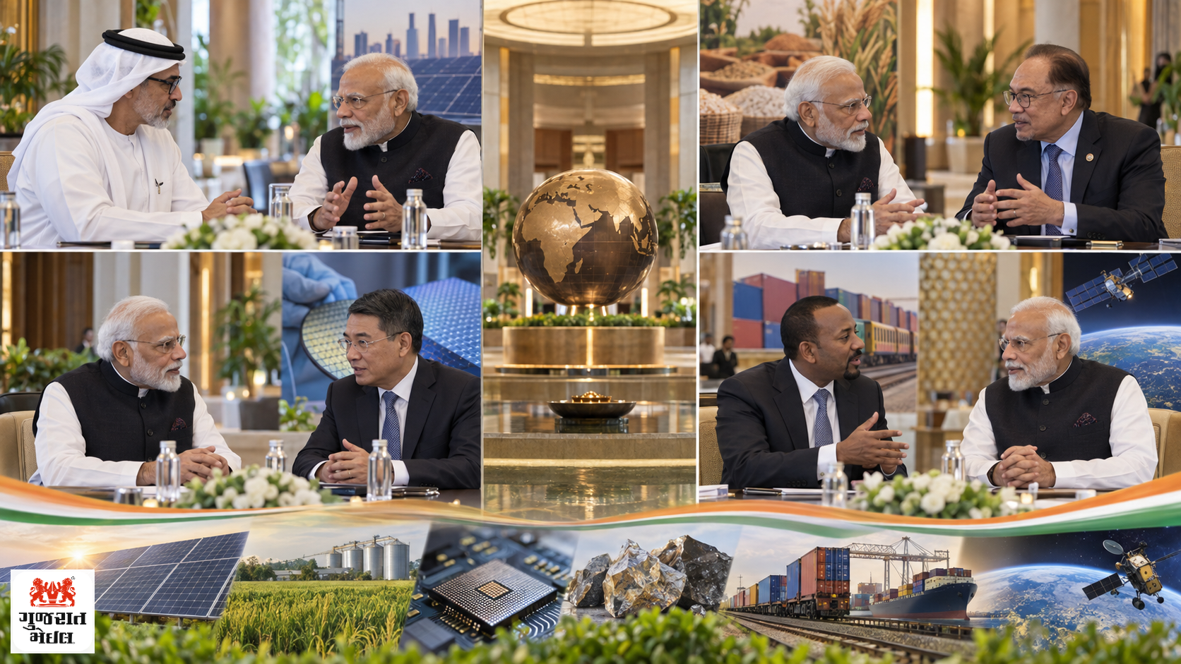 BRICSની બાજુમાં ભારતની ચાર મહત્ત્વપૂર્ણ દ્વિપક્ષીય બેઠકો; ઊર્જા, ખાદ્ય સુરક્ષા અને મજબૂત સપ્લાય ચેઇન પર ભાર.